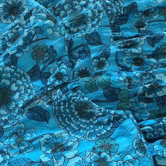 Zara mini blue floral dress with flounces - Picture 4 of 4